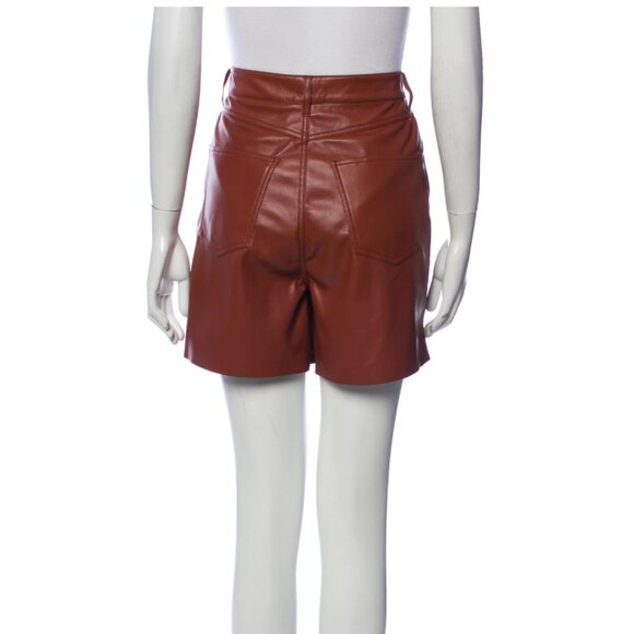 Nanushka Pleather Mini Shorts w/ Tags Size: M in Brown - Picture 6 of 11